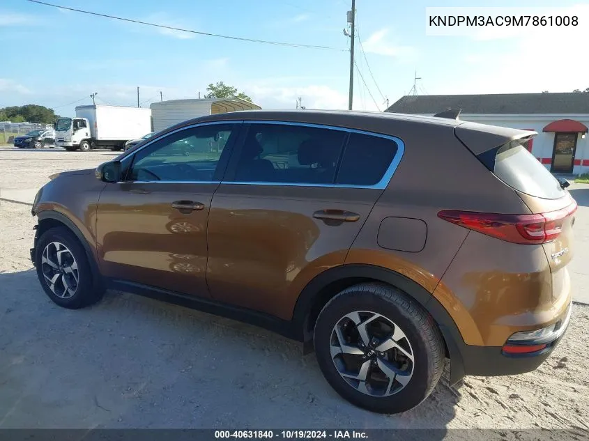 2021 Kia Sportage Lx VIN: KNDPM3AC9M7861008 Lot: 40631840