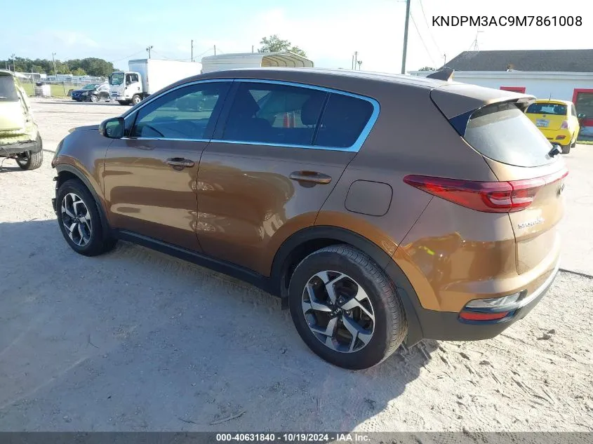 2021 Kia Sportage Lx VIN: KNDPM3AC9M7861008 Lot: 40631840