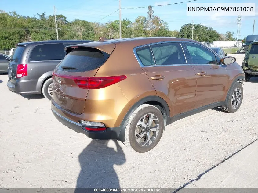 2021 Kia Sportage Lx VIN: KNDPM3AC9M7861008 Lot: 40631840