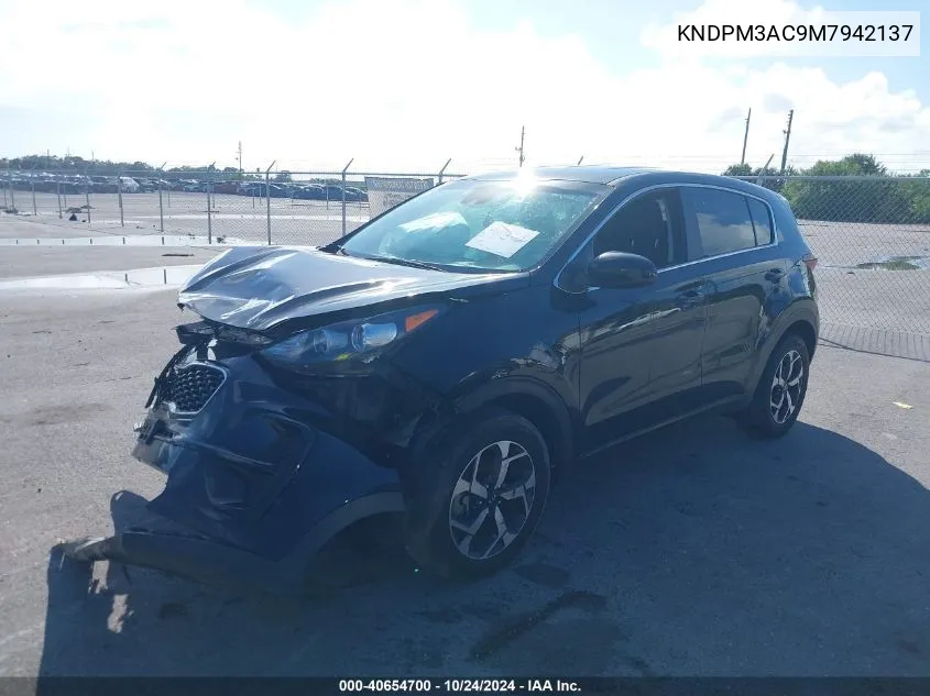 2021 Kia Sportage Lx VIN: KNDPM3AC9M7942137 Lot: 40654700