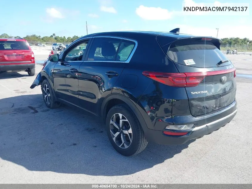 2021 Kia Sportage Lx VIN: KNDPM3AC9M7942137 Lot: 40654700