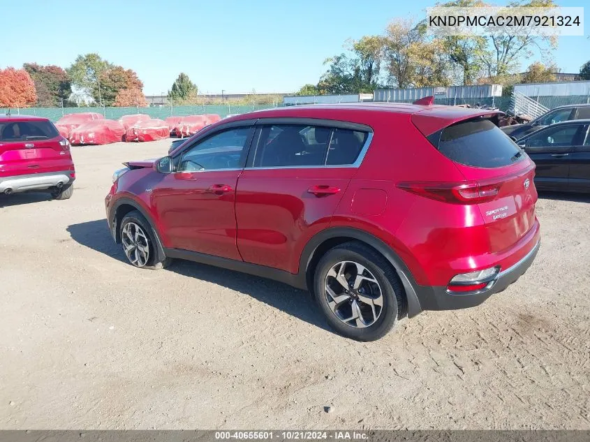 2021 Kia Sportage Lx VIN: KNDPMCAC2M7921324 Lot: 40655601