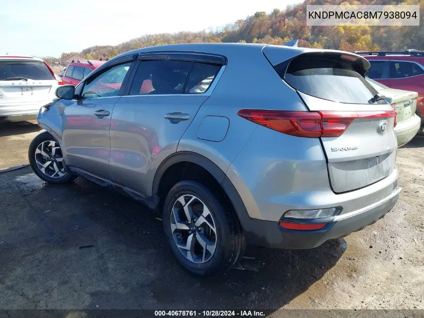 2021 Kia Sportage Lx VIN: KNDPMCAC8M7938094 Lot: 40678761