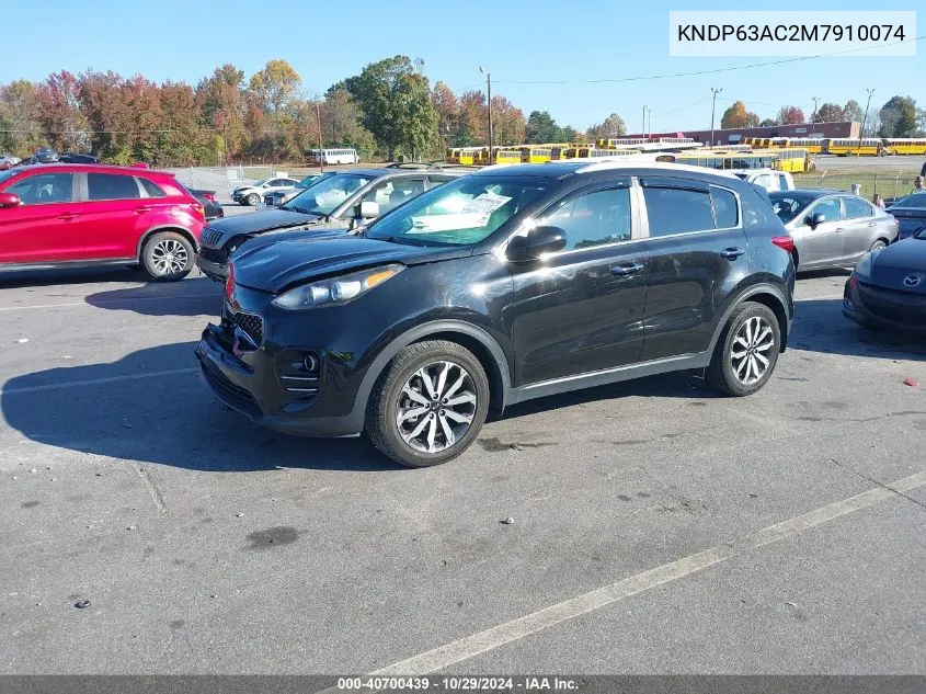 2021 Kia Sportage S VIN: KNDP63AC2M7910074 Lot: 40700439