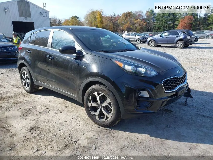 2021 Kia Sportage Lx VIN: KNDPMCAC0M7900035 Lot: 40711465