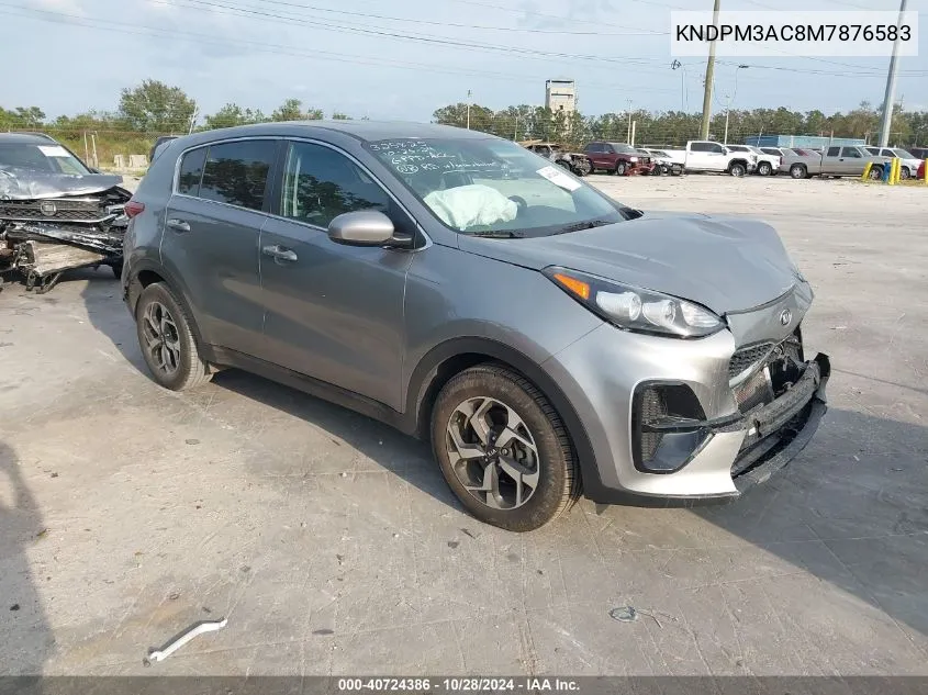 2021 Kia Sportage Lx VIN: KNDPM3AC8M7876583 Lot: 40724386