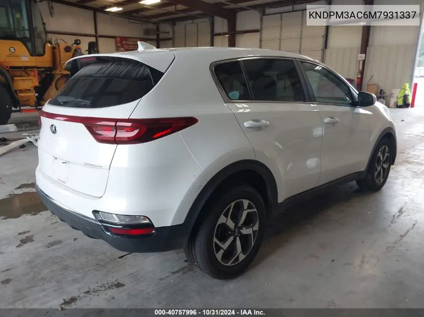 2021 Kia Sportage Lx VIN: KNDPM3AC6M7931337 Lot: 40757996