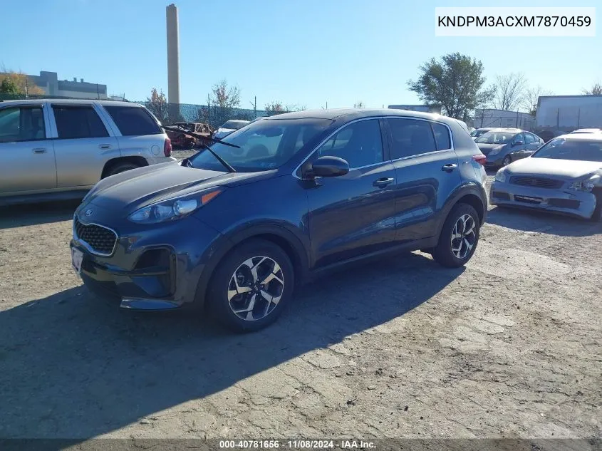 2021 Kia Sportage Lx VIN: KNDPM3ACXM7870459 Lot: 40781656