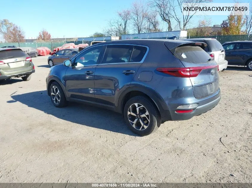 2021 Kia Sportage Lx VIN: KNDPM3ACXM7870459 Lot: 40781656