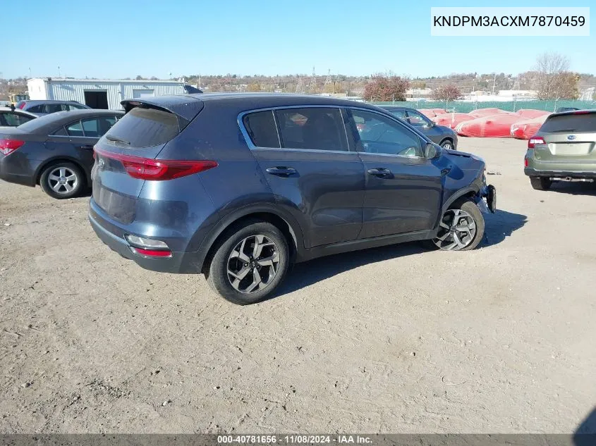 2021 Kia Sportage Lx VIN: KNDPM3ACXM7870459 Lot: 40781656