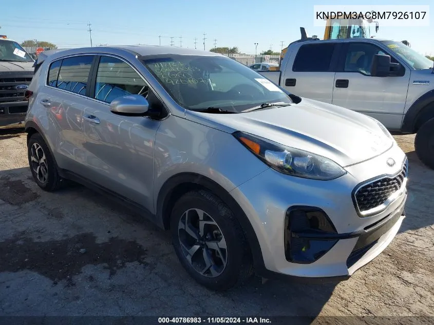 2021 Kia Sportage Lx VIN: KNDPM3AC8M7926107 Lot: 40786983