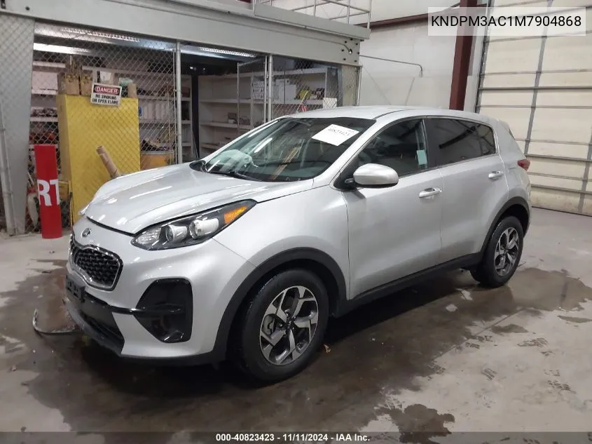 2021 Kia Sportage Lx VIN: KNDPM3AC1M7904868 Lot: 40823423