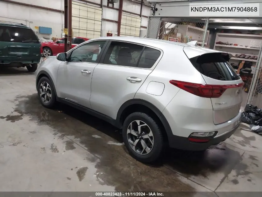 2021 Kia Sportage Lx VIN: KNDPM3AC1M7904868 Lot: 40823423