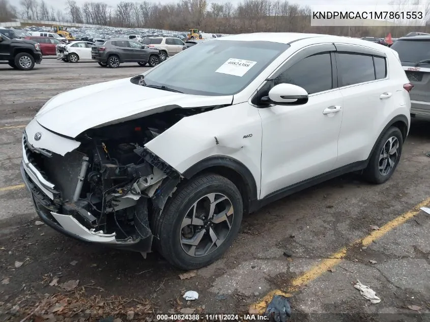 2021 Kia Sportage Lx VIN: KNDPMCAC1M7861553 Lot: 40824388