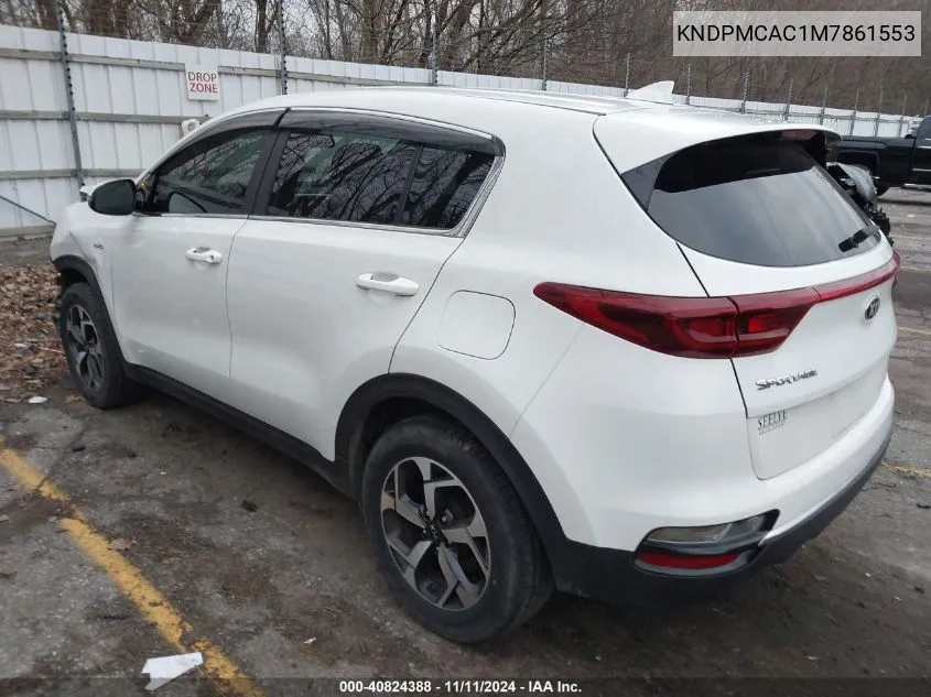 2021 Kia Sportage Lx VIN: KNDPMCAC1M7861553 Lot: 40824388