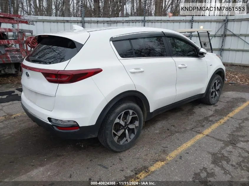 2021 Kia Sportage Lx VIN: KNDPMCAC1M7861553 Lot: 40824388