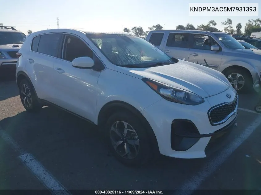 2021 Kia Sportage Lx VIN: KNDPM3AC5M7931393 Lot: 40825116