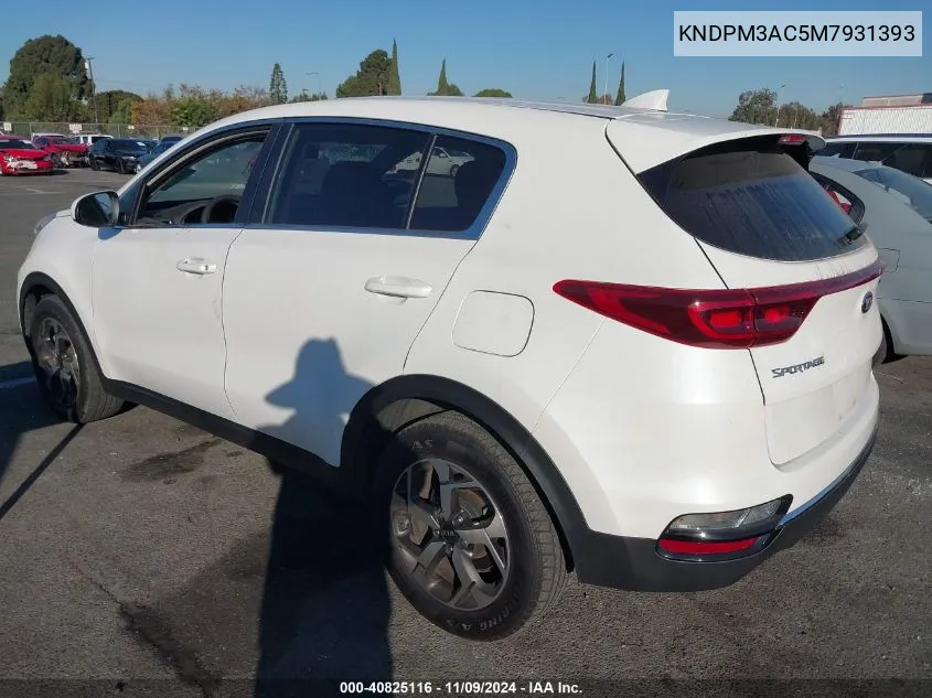 2021 Kia Sportage Lx VIN: KNDPM3AC5M7931393 Lot: 40825116