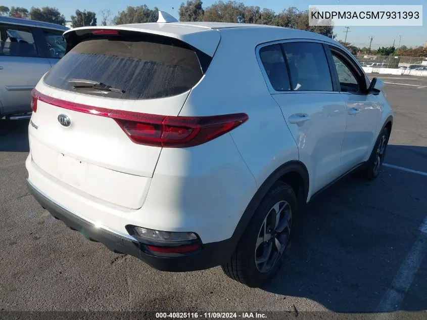 2021 Kia Sportage Lx VIN: KNDPM3AC5M7931393 Lot: 40825116