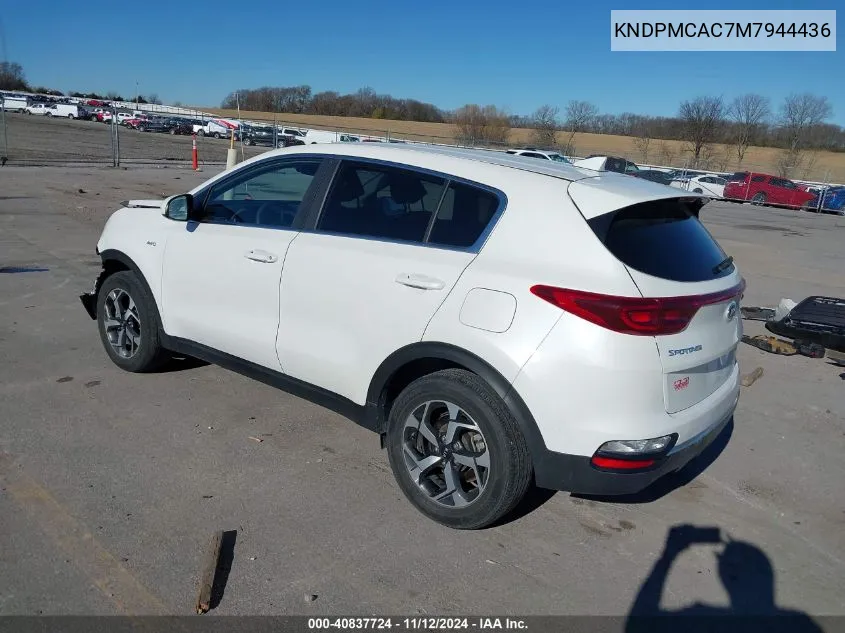 2021 Kia Sportage Lx VIN: KNDPMCAC7M7944436 Lot: 40837724