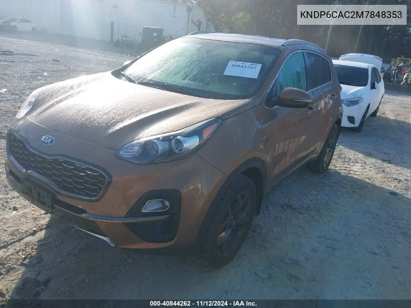 2021 Kia Sportage S VIN: KNDP6CAC2M7848353 Lot: 40844262