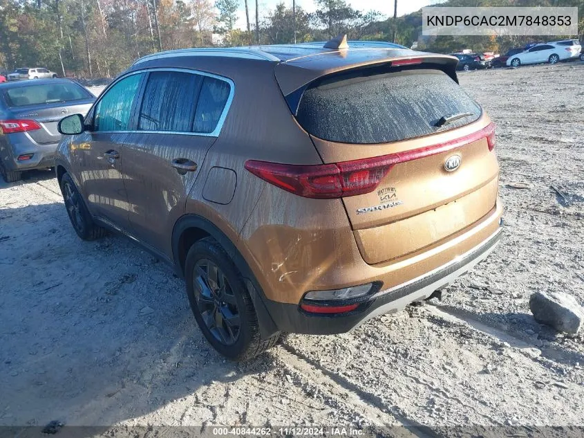 2021 Kia Sportage S VIN: KNDP6CAC2M7848353 Lot: 40844262