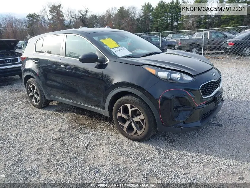 2021 Kia Sportage Lx VIN: KNDPM3AC5M7912231 Lot: 40845846