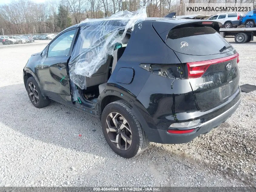 2021 Kia Sportage Lx VIN: KNDPM3AC5M7912231 Lot: 40845846