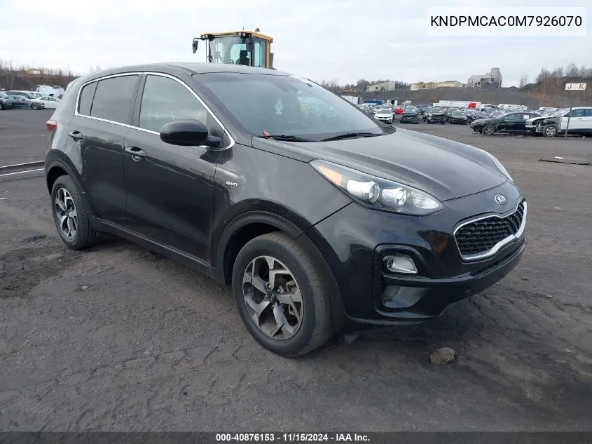 2021 Kia Sportage Lx VIN: KNDPMCAC0M7926070 Lot: 40876153