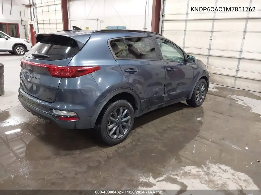 2021 Kia Sportage S VIN: KNDP6CAC1M7851762 Lot: 40908482