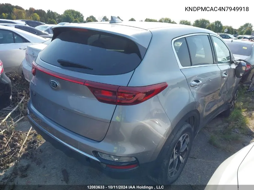 2022 Kia Sportage Lx VIN: KNDPMCAC4N7949918 Lot: 12083633