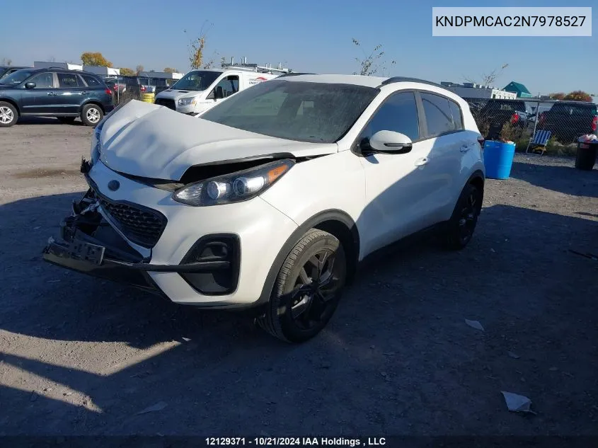 2022 Kia Sportage VIN: KNDPMCAC2N7978527 Lot: 12129371