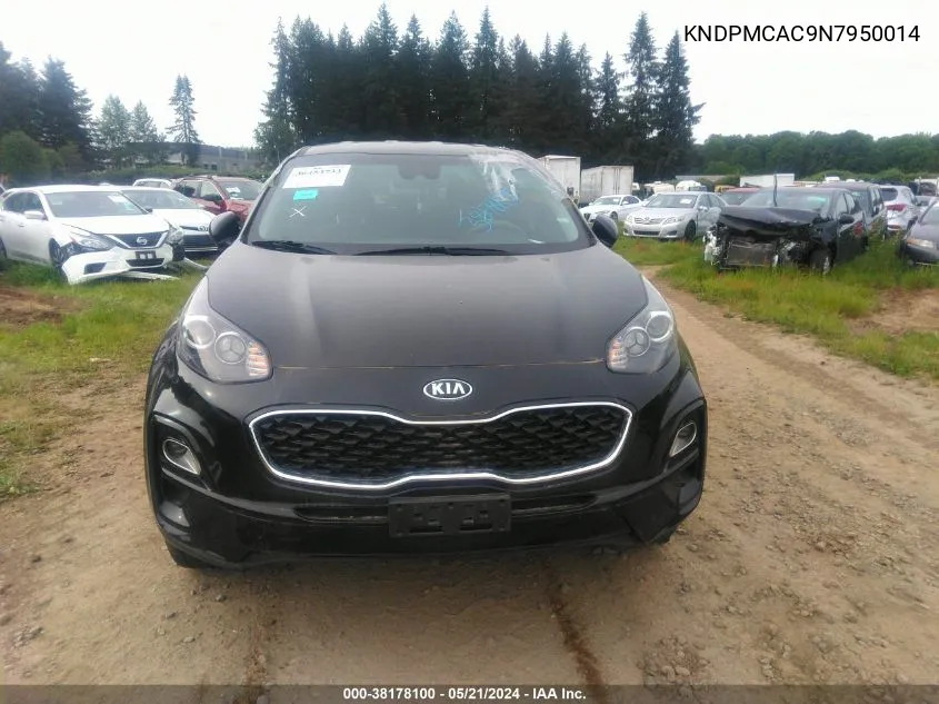 2022 Kia Sportage Lx VIN: KNDPMCAC9N7950014 Lot: 38178100