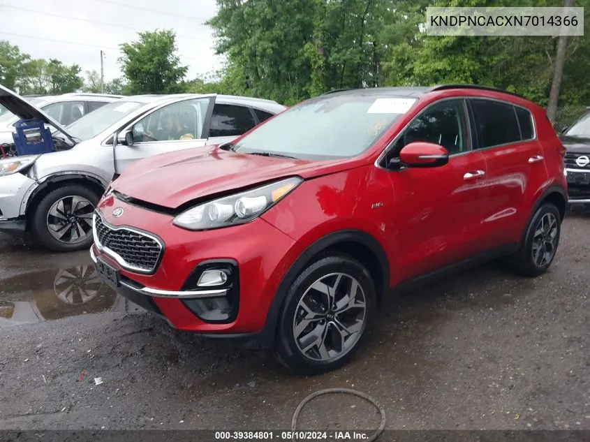 KNDPNCACXN7014366 2022 Kia Sportage Ex