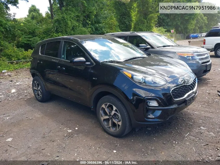 2022 Kia Sportage Lx VIN: KNDPMCAC9N7951986 Lot: 39586396