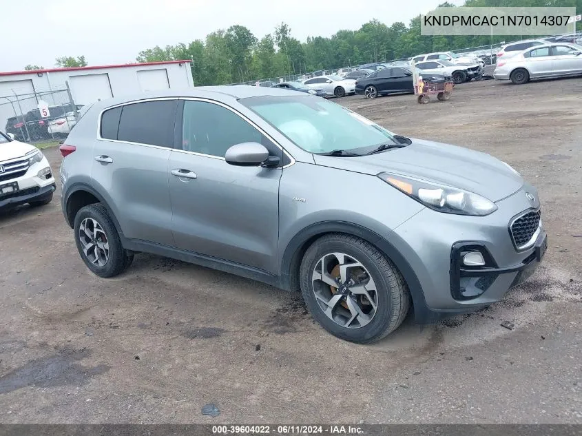 2022 Kia Sportage Lx VIN: KNDPMCAC1N7014307 Lot: 39604022