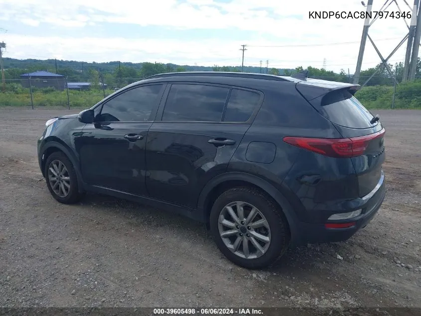 2022 Kia Sportage Nightfall Edition VIN: KNDP6CAC8N7974346 Lot: 39605498