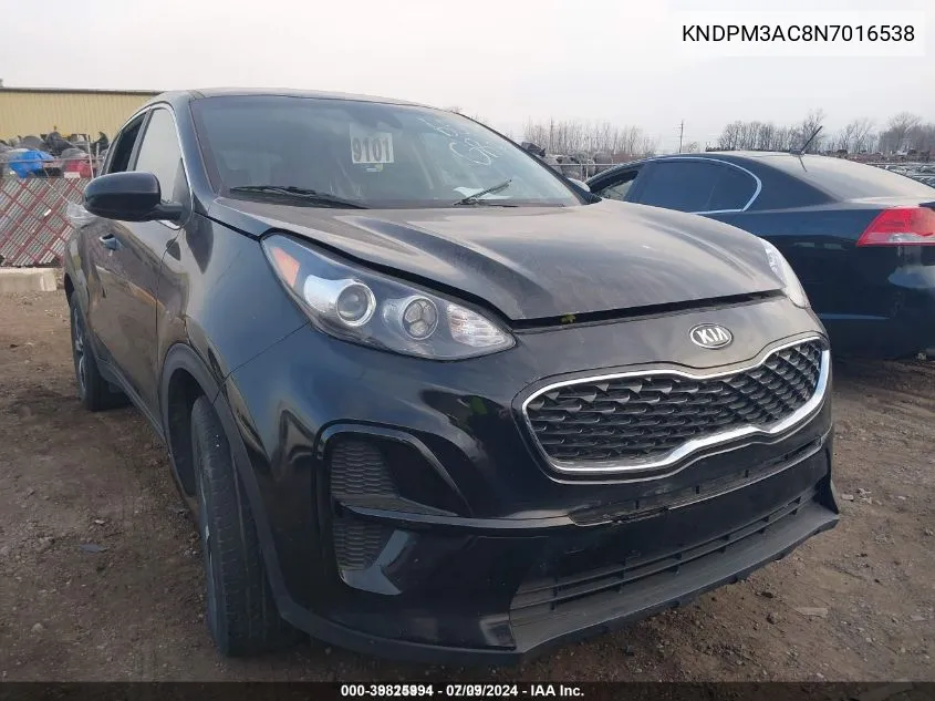 2022 Kia Sportage Lx VIN: KNDPM3AC8N7016538 Lot: 39825994