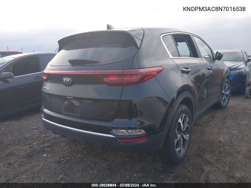 2022 Kia Sportage Lx VIN: KNDPM3AC8N7016538 Lot: 39825994