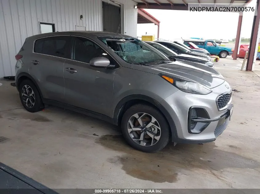 2022 Kia Sportage Lx VIN: KNDPM3AC2N7000576 Lot: 39905718