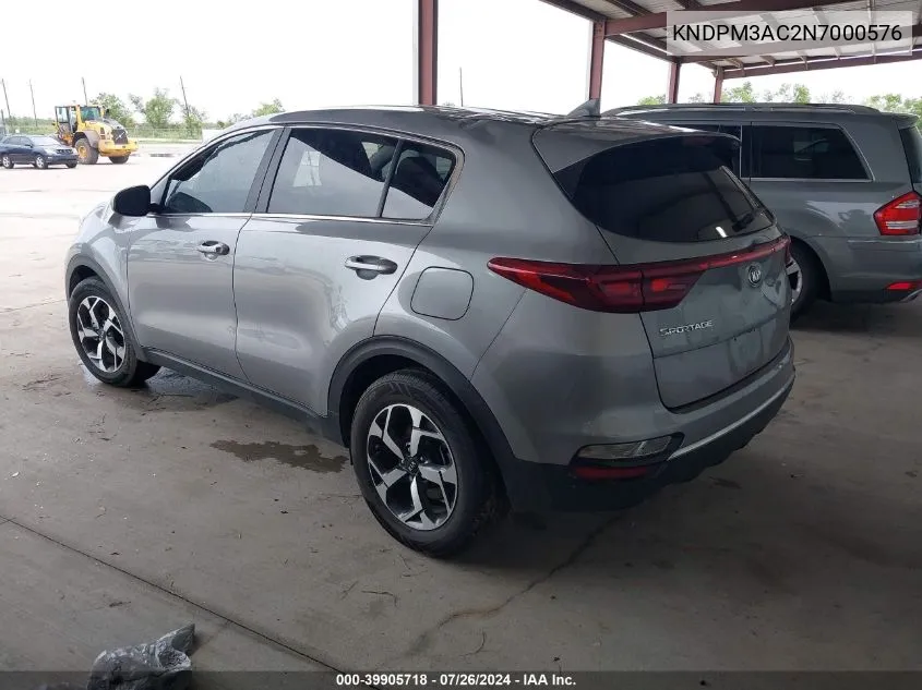 2022 Kia Sportage Lx VIN: KNDPM3AC2N7000576 Lot: 39905718