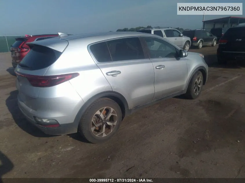 2022 Kia Sportage Lx VIN: KNDPM3AC3N7967360 Lot: 39995712