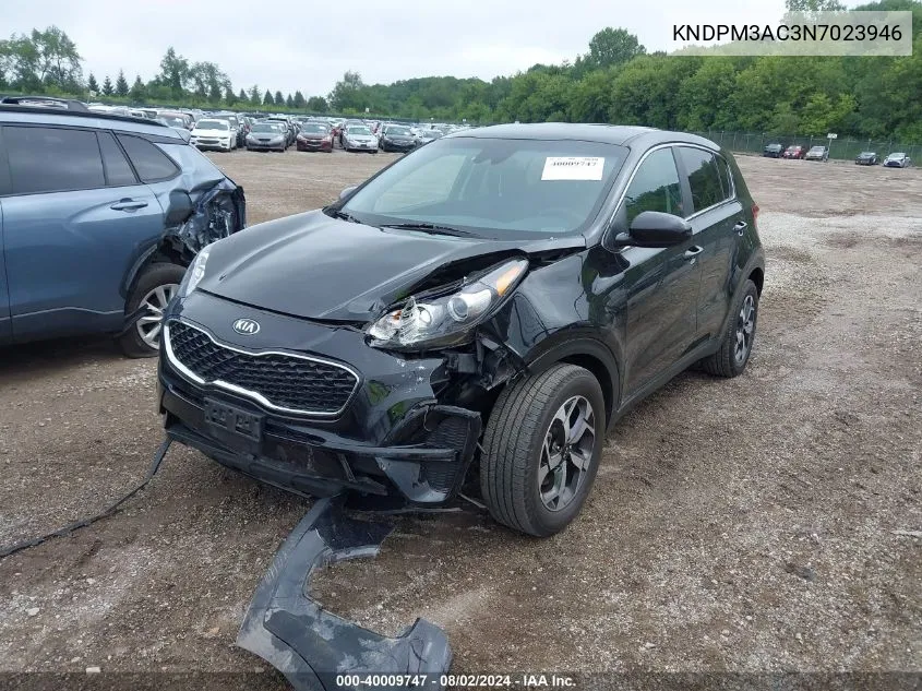 2022 Kia Sportage Lx VIN: KNDPM3AC3N7023946 Lot: 40009747