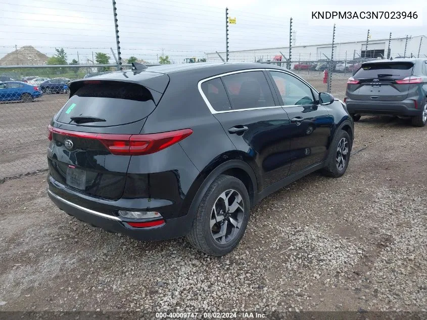 2022 Kia Sportage Lx VIN: KNDPM3AC3N7023946 Lot: 40009747