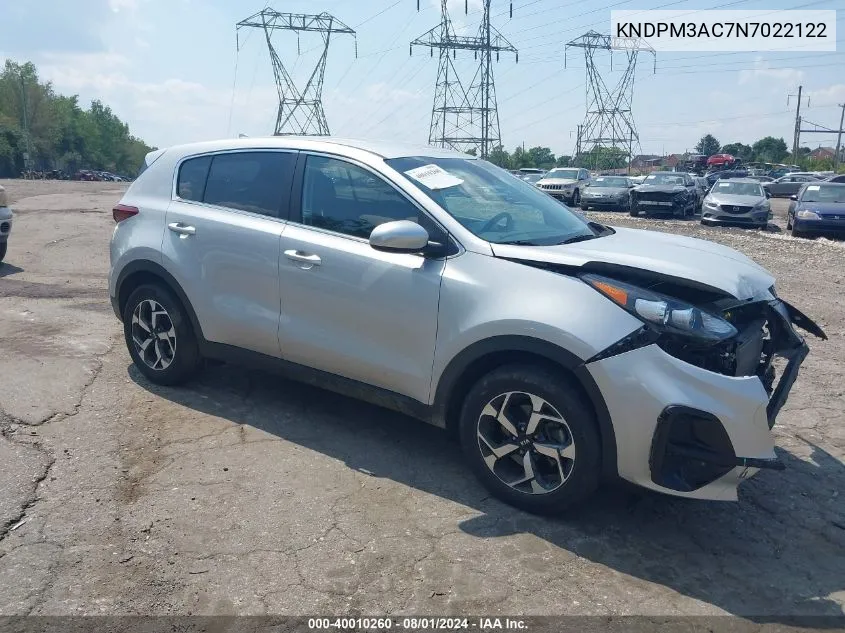 2022 Kia Sportage Lx VIN: KNDPM3AC7N7022122 Lot: 40010260