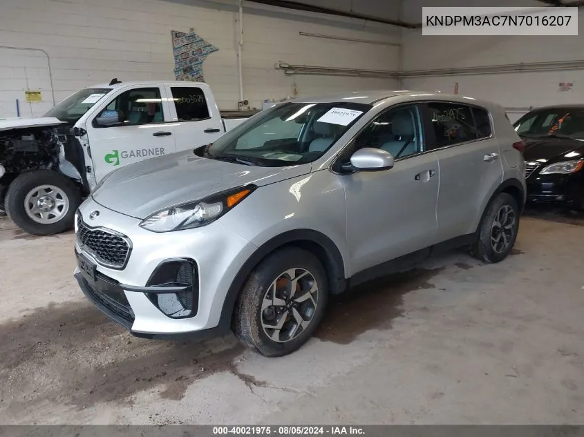 2022 Kia Sportage Lx VIN: KNDPM3AC7N7016207 Lot: 40021975