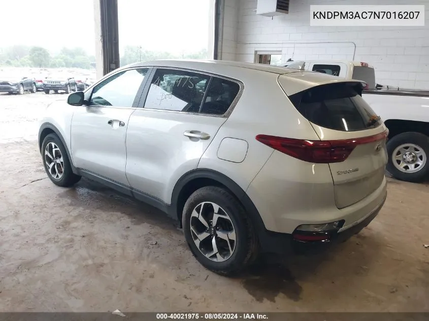 2022 Kia Sportage Lx VIN: KNDPM3AC7N7016207 Lot: 40021975