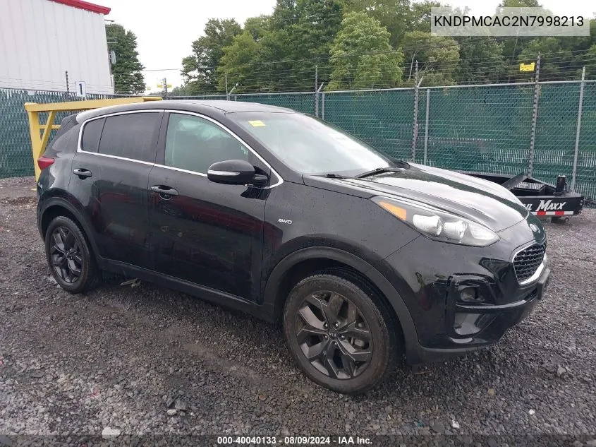 2022 Kia Sportage Lx VIN: KNDPMCAC2N7998213 Lot: 40040133