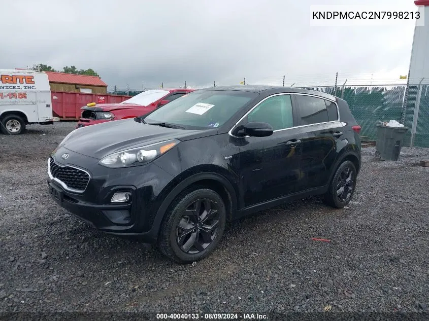 2022 Kia Sportage Lx VIN: KNDPMCAC2N7998213 Lot: 40040133