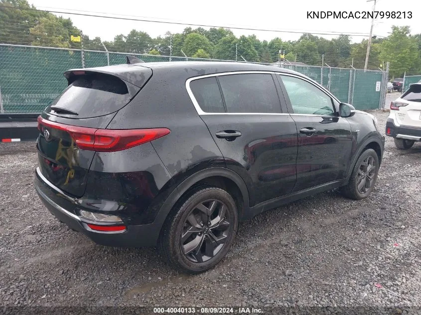 2022 Kia Sportage Lx VIN: KNDPMCAC2N7998213 Lot: 40040133